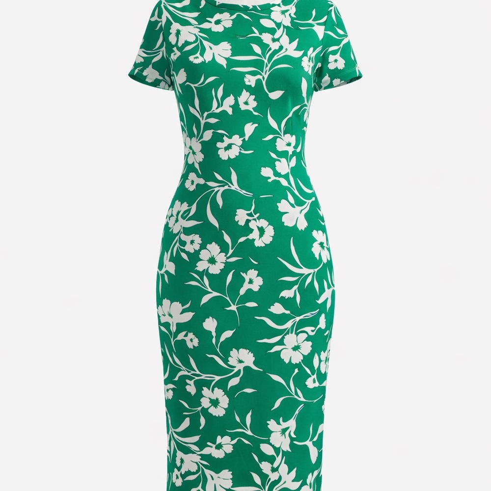 Floral Green Dress